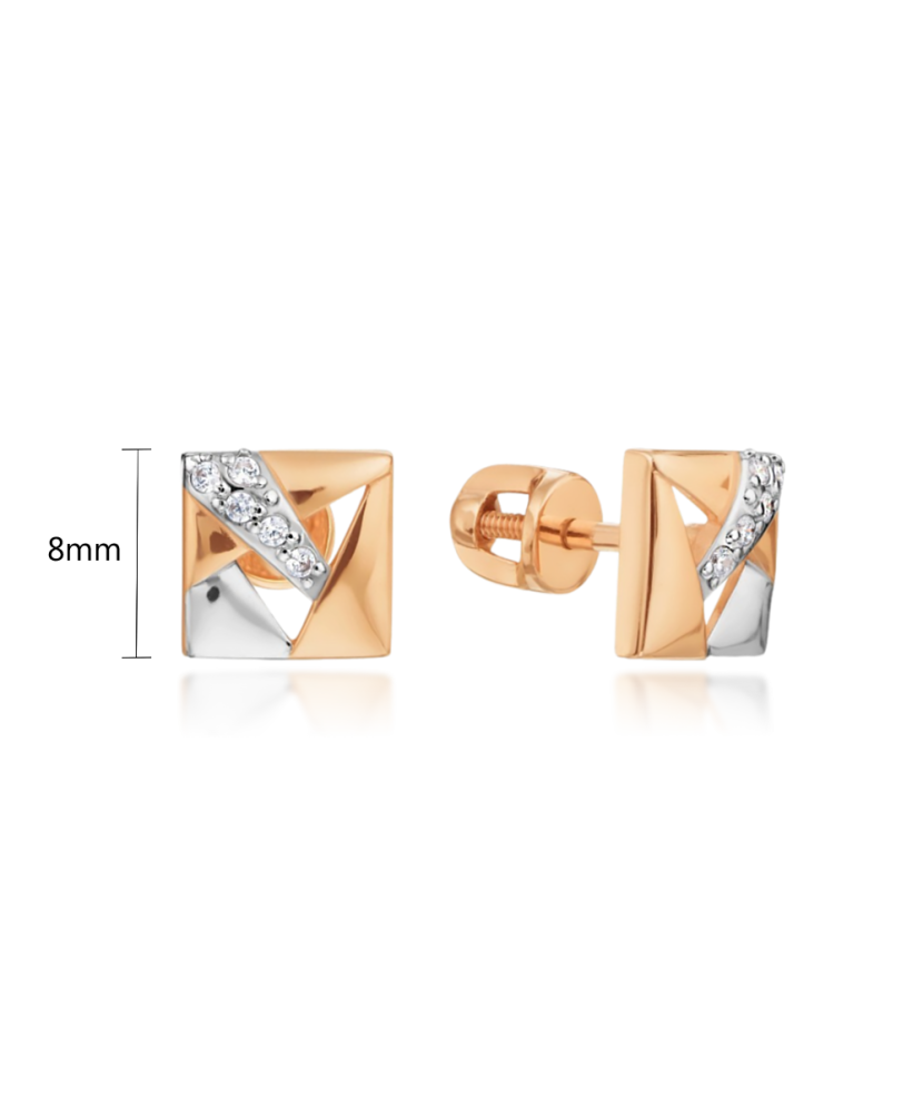 Kuldkõrvarõngad tsirkoonidega