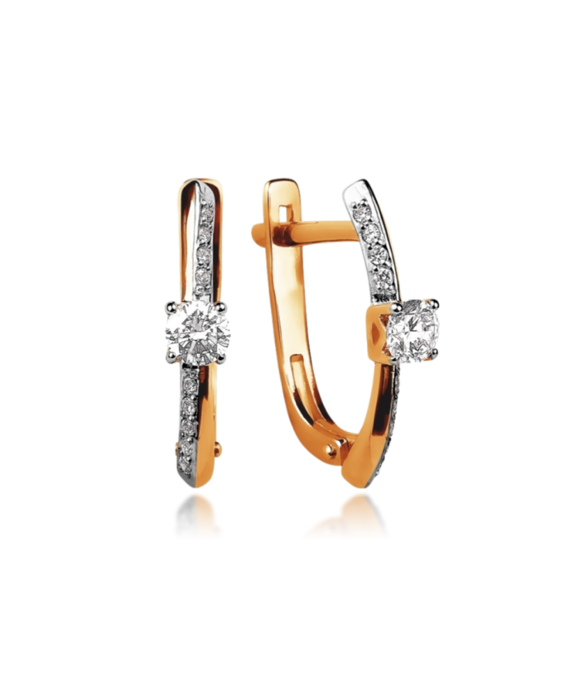 Kuldkõrvarõngad tsirkoonidega