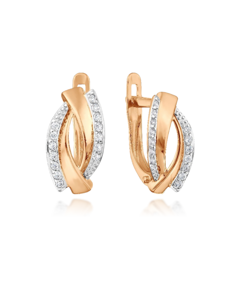 Kuldkõrvarõngad tsirkoonidega