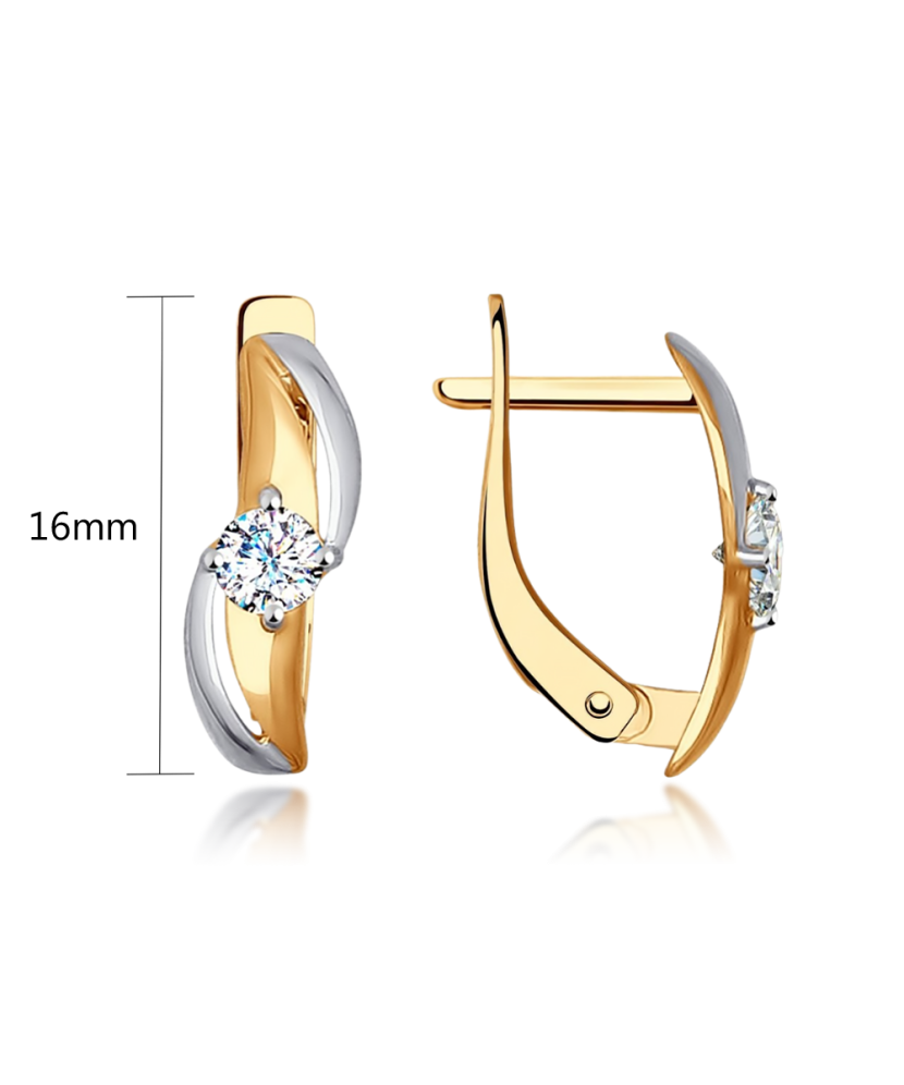 Kuldkõrvarõngad tsirkooniga Goldinga S027292