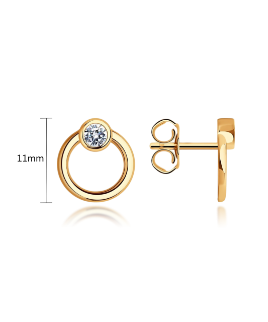 Kuldkõrvarõngad tsirkooniga Goldinga S029428