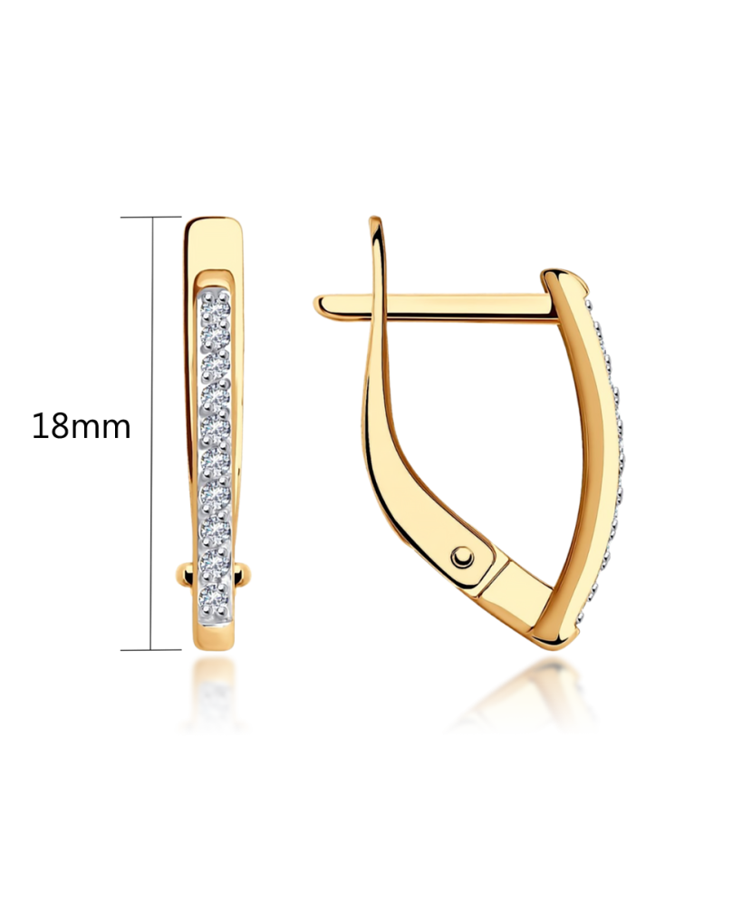 Kuldkõrvarõngad tsirkoonidega Goldinga S029477