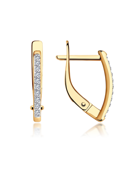 Kuldkõrvarõngad tsirkoonidega Goldinga S029477
