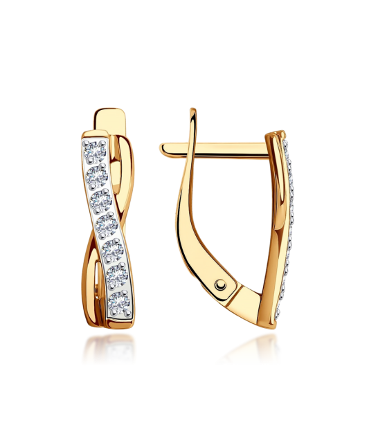 Kuldkõrvarõngad tsirkoonidega Goldinga S029811