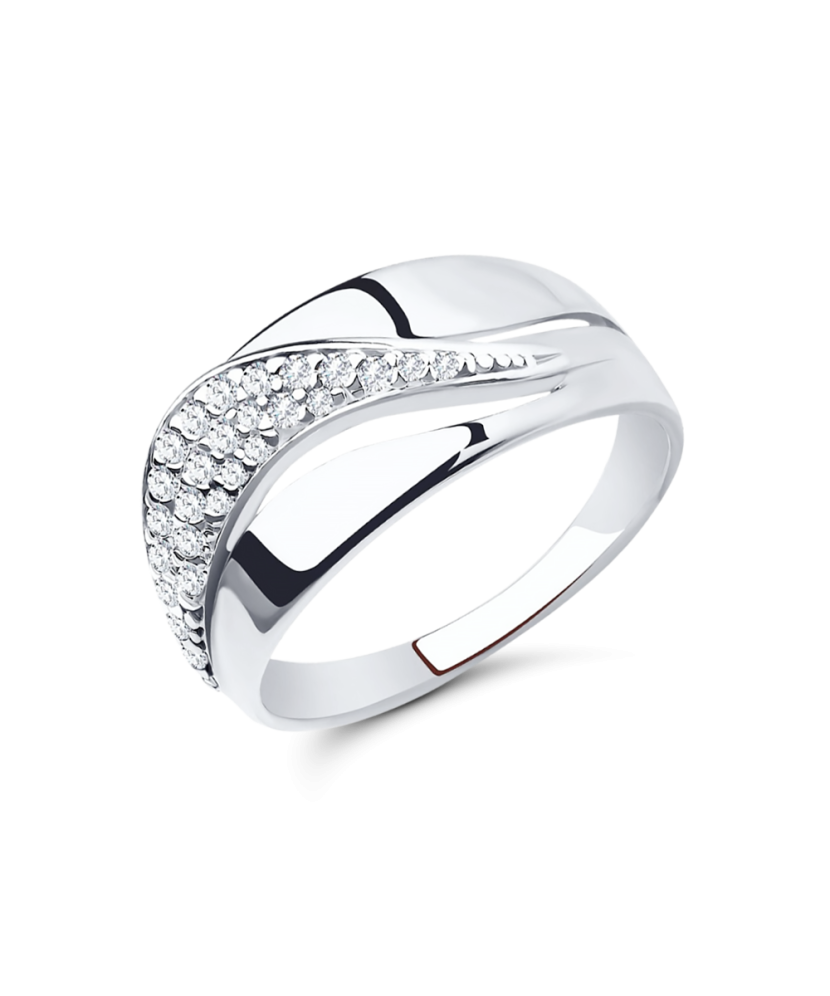 Hõbesõrmus tsirkoonidega Goldinga S94012419