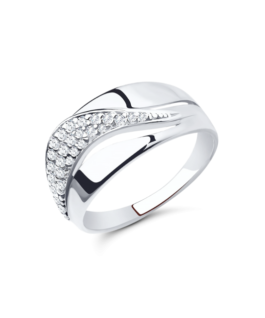 Hõbesõrmus tsirkoonidega Goldinga S94012419