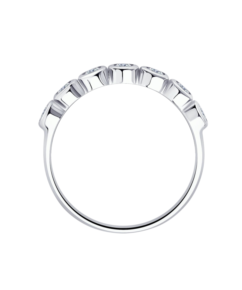 Серебряное кольцо с цирконами