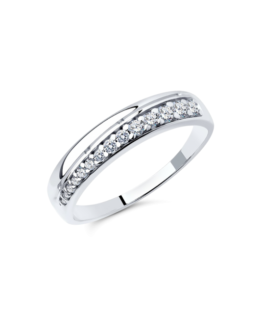 Hõbesõrmus tsirkoonidega Goldinga S94012611