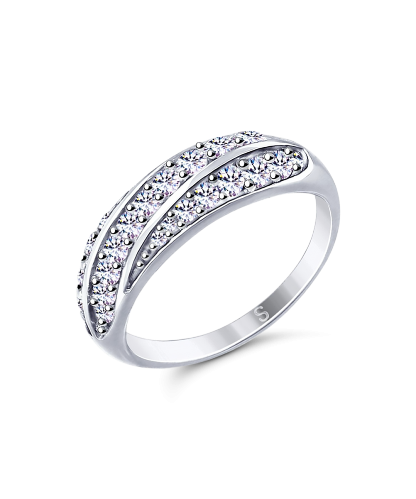 Hõbesõrmus tsirkoonidega Goldinga S94012648