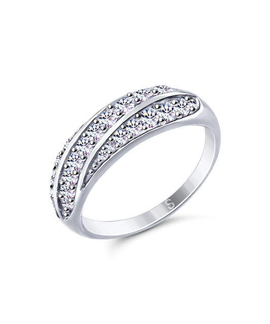 Hõbesõrmus tsirkoonidega Goldinga S94012648