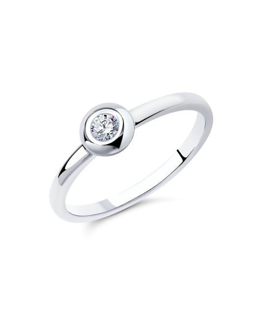 Серебряное кольцо с цирконом