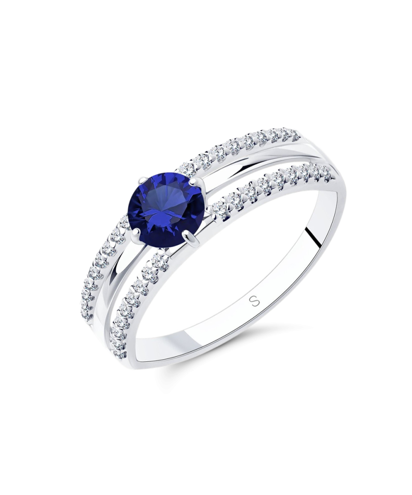 Hõbesõrmus tsirkoonidega Goldinga S94013477