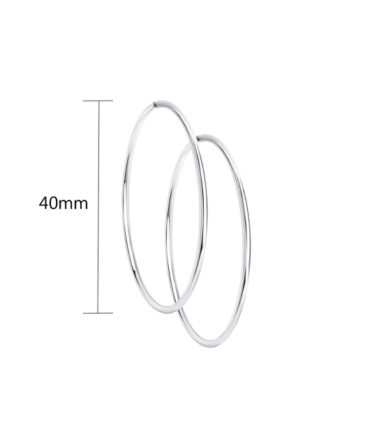 Hõbekõrvarõngad rõngad 40mm Goldinga S94140047