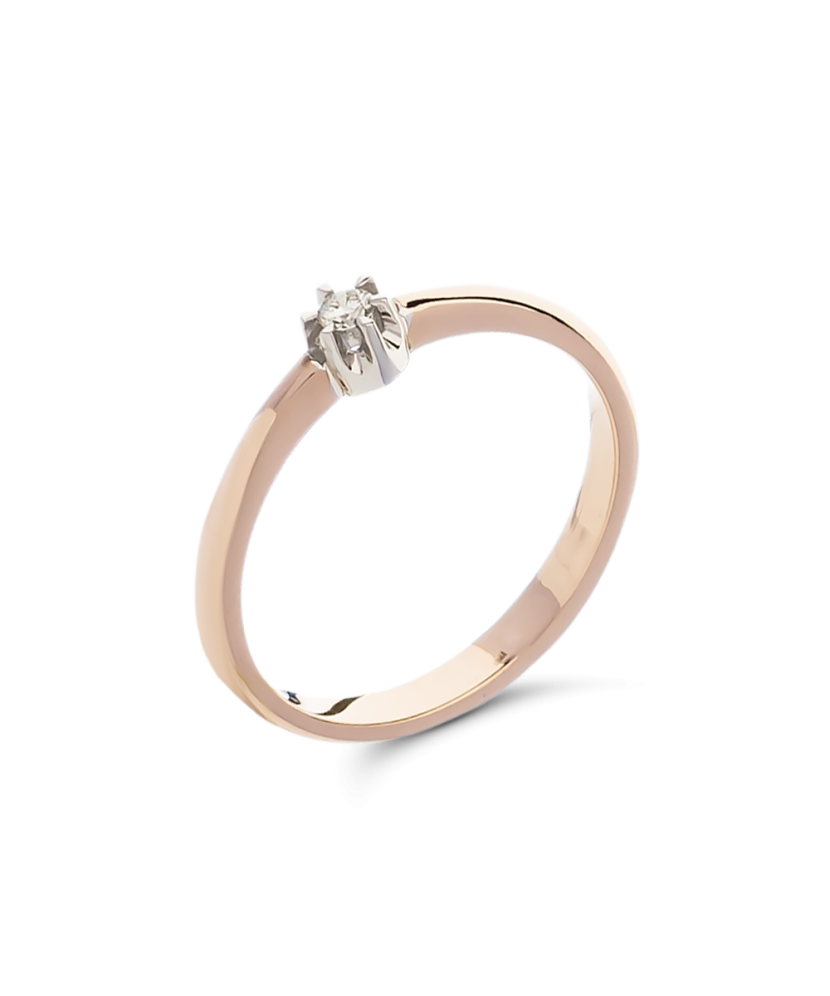 Kuldsõrmus briljandiga Goldinga 02392