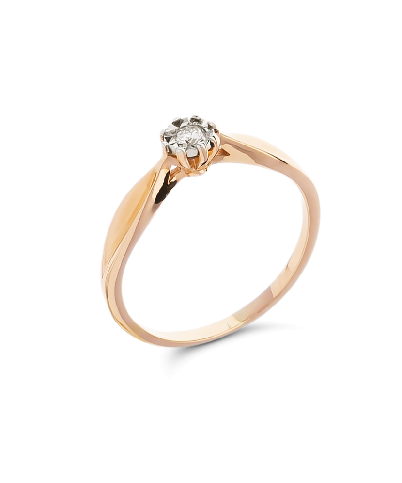 Kuldsõrmus briljandiga Goldinga 02511