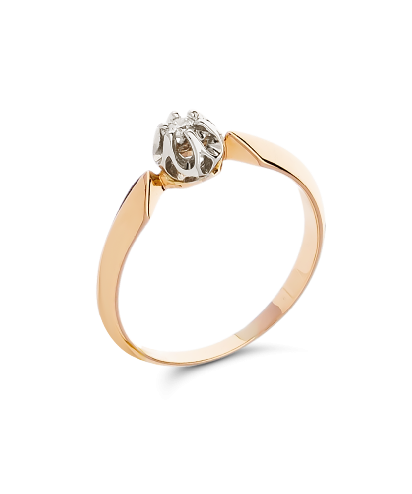 Золотое кольцо с бриллиантом