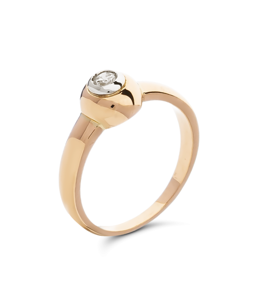 Kuldsõrmus briljandiga Goldinga 02483