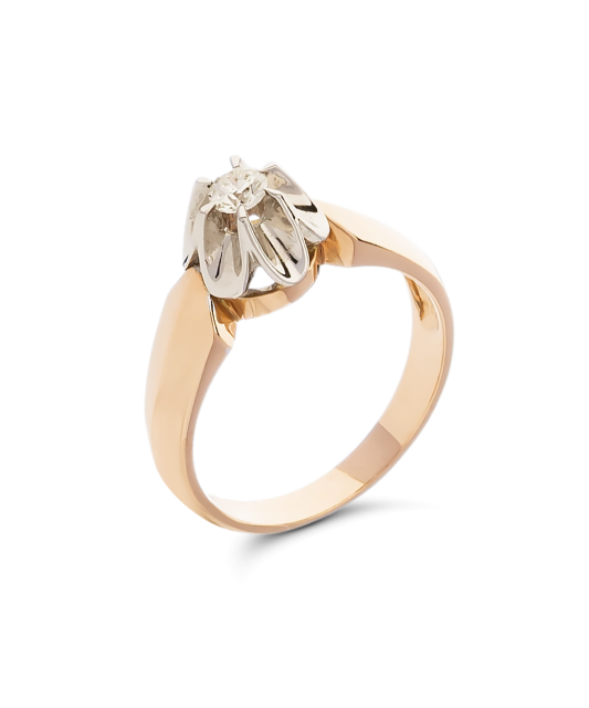 Kuldsõrmus briljandiga Goldinga 02484