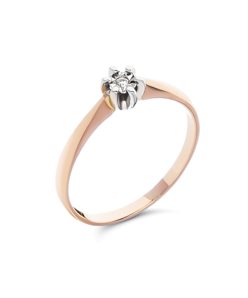 Kuldsõrmus briljandiga Goldinga 02502