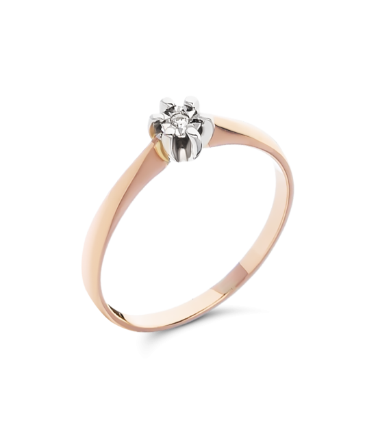 Kuldsõrmus briljandiga Goldinga 02502