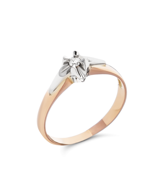 Kuldsõrmus briljandiga Goldinga 02531