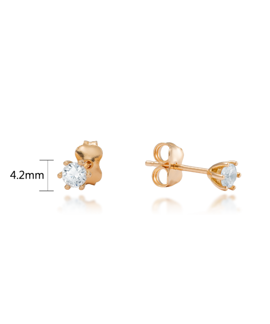 Kuldkõrvarõngad tsirkoonidega Goldinga I2CE5596-R-FCZ