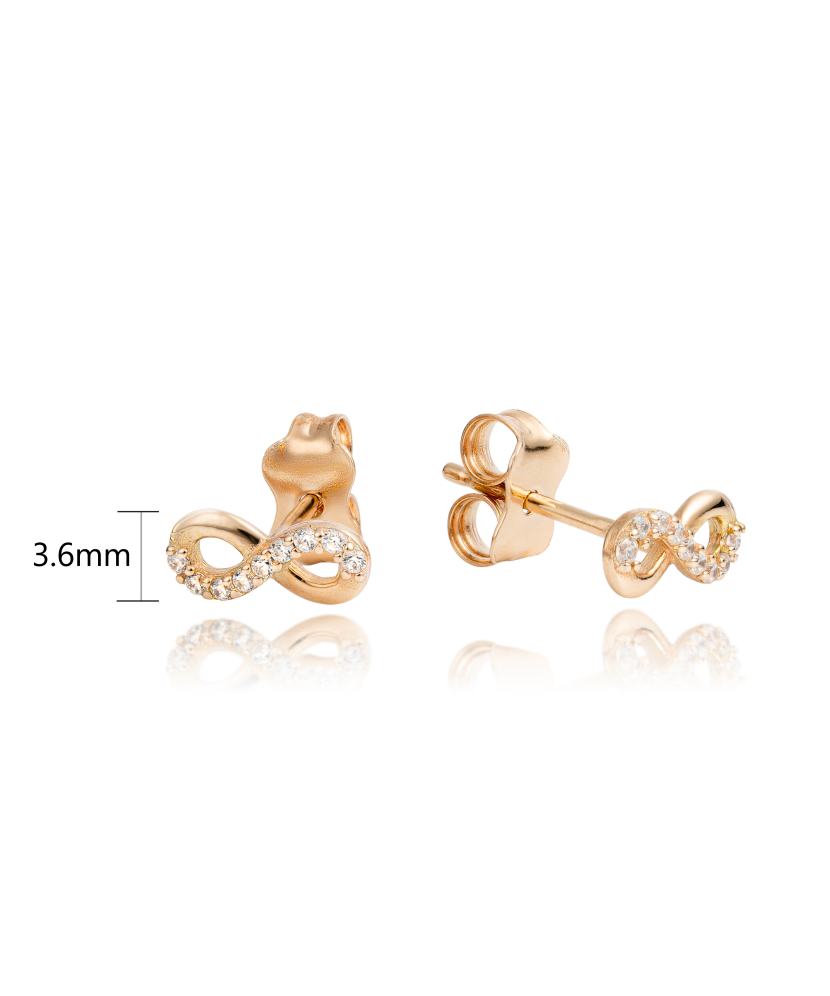 Kuldkõrvarõngad tsirkoonidega "lõpmatus" Goldinga X11-VX10ZE0135-R