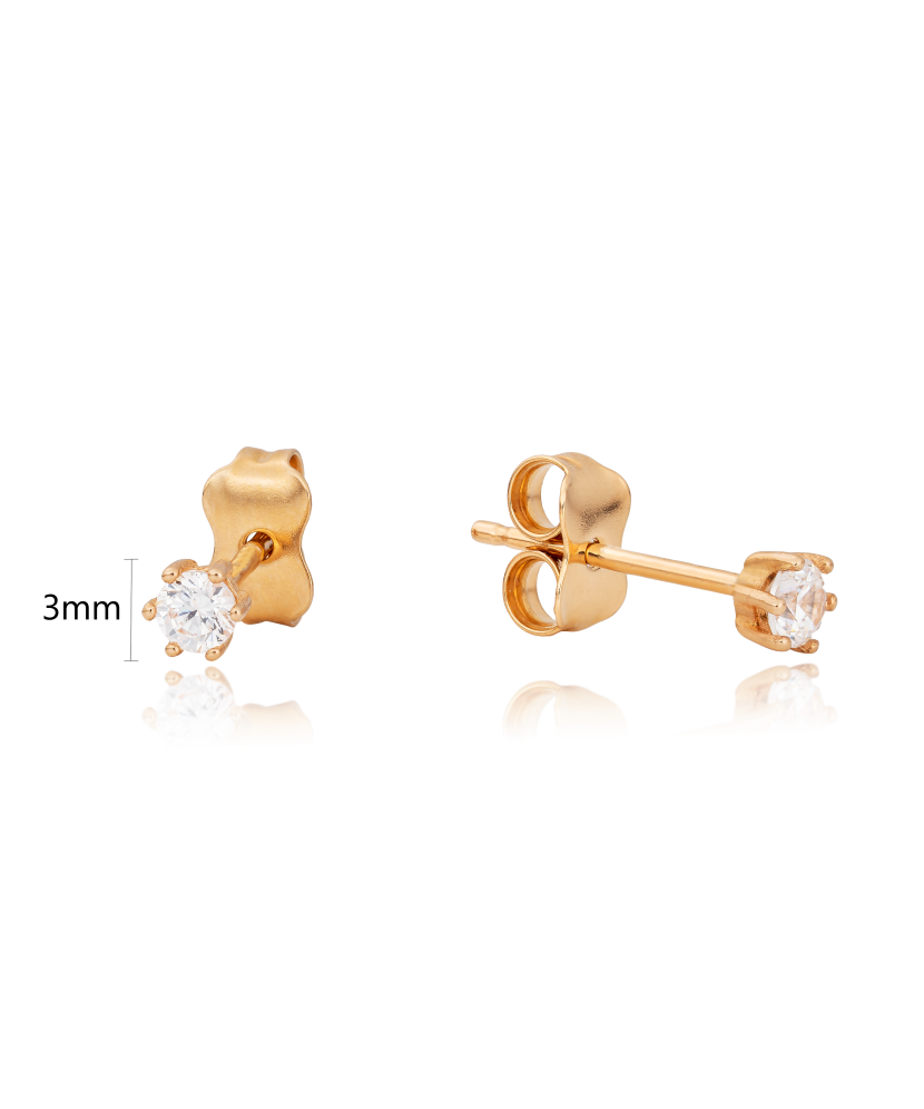 Kuldkõrvarõngad tsirkoonidega Goldinga XX-VXXSZE0051-R-FCZ