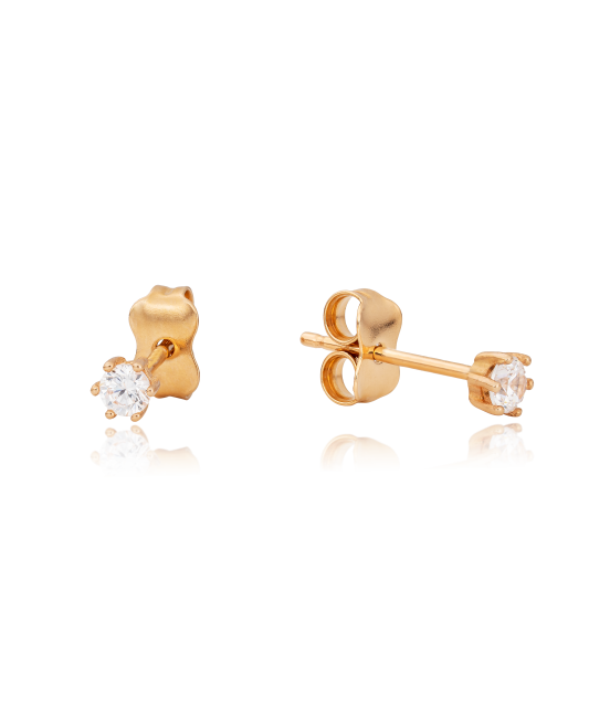 Kuldkõrvarõngad tsirkoonidega Goldinga XX-VXXSZE0051-R-FCZ