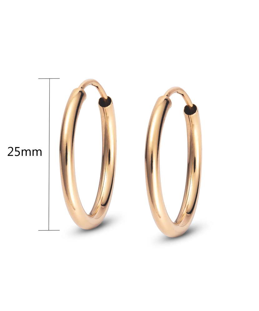 Золотые серьги конго (кольца) 25мм