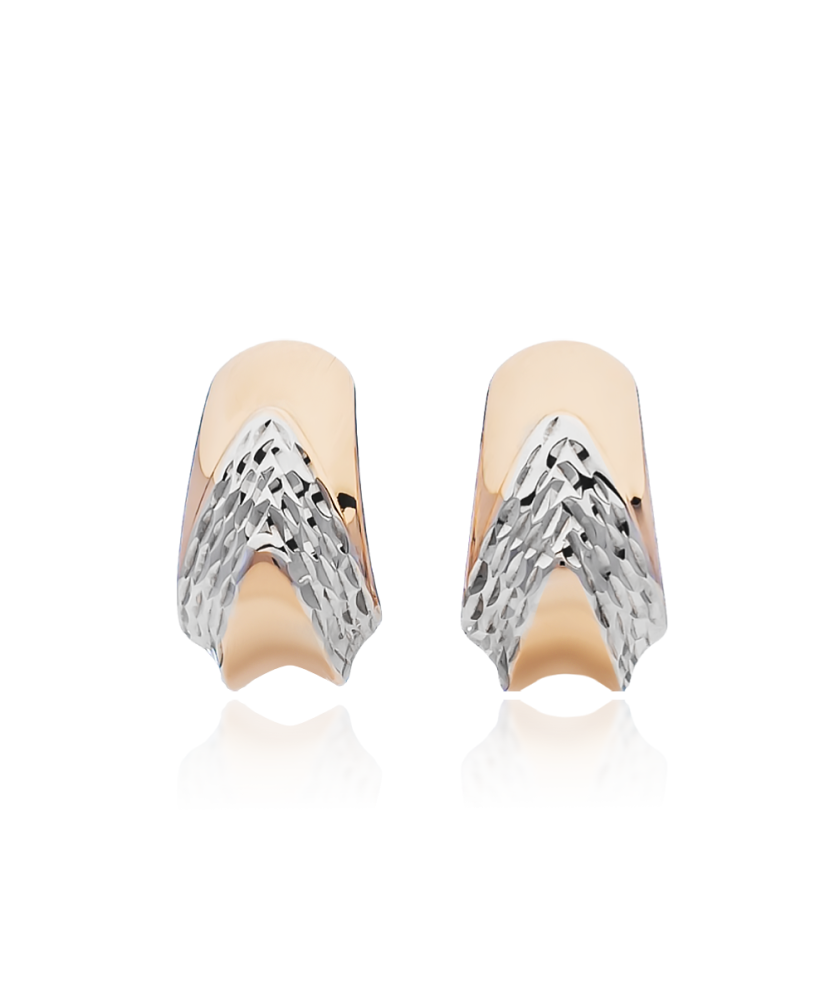 Золотые серьги с гравировкой