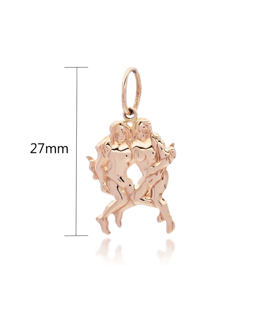 Золотая подвеска "Близнецы"