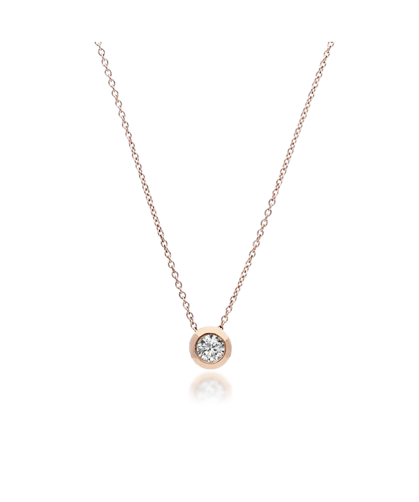 Золотая цепочка с бриллиантовой подвеской