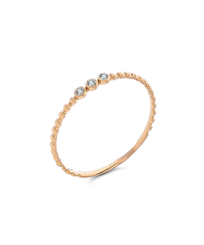 Золотое кольцо с цирконами