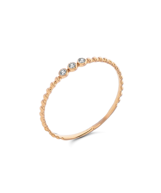 Золотое кольцо с цирконами