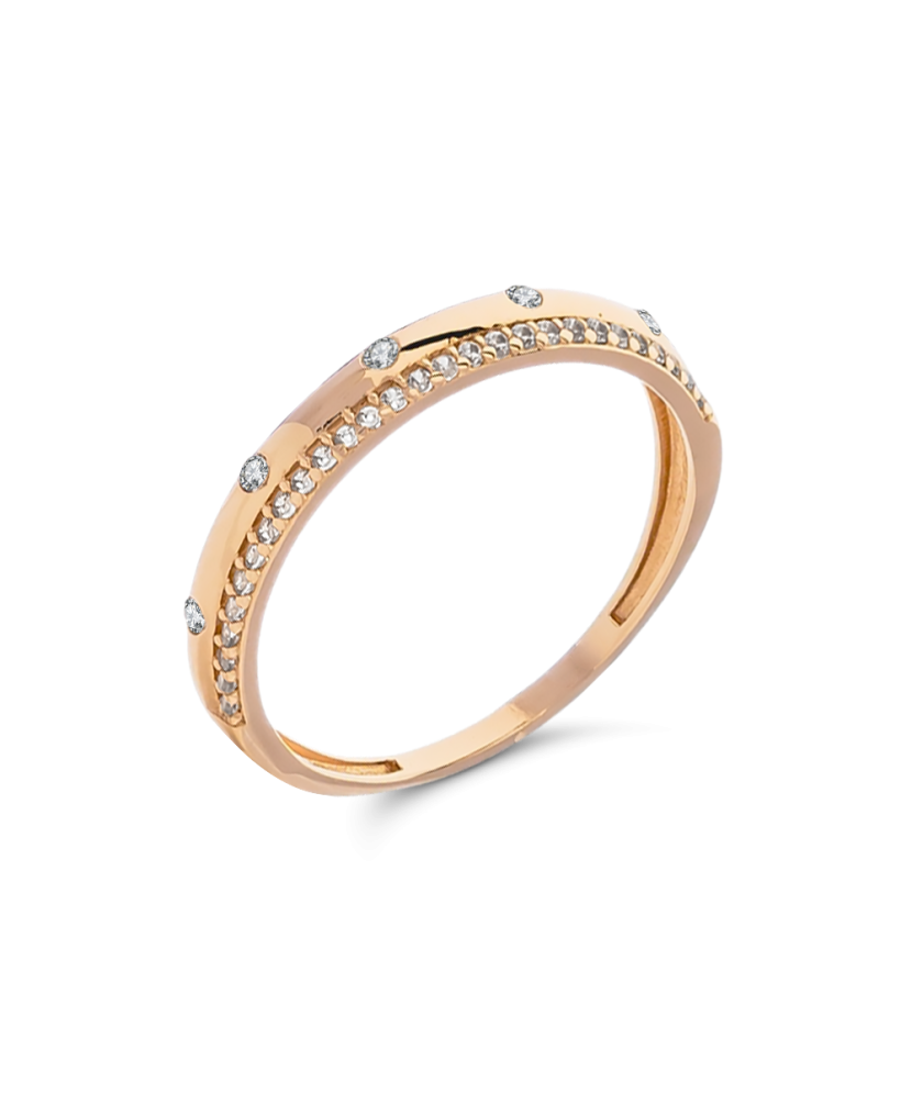 Kuldsõrmus tsirkoonidega Goldinga 18K5O-DCR0012-Y-CZ