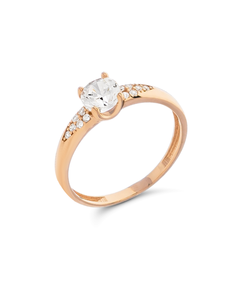 Золотое кольцо с цирконами