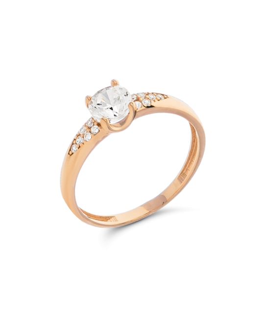 Kuldsõrmus tsirkoonidega Goldinga 71U06-BTT947-YW