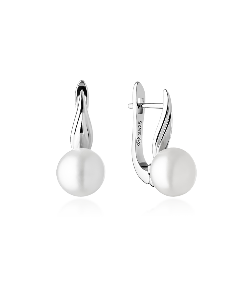 Hõbekõrvarõngad pärlitega Goldinga SK21224EL-W