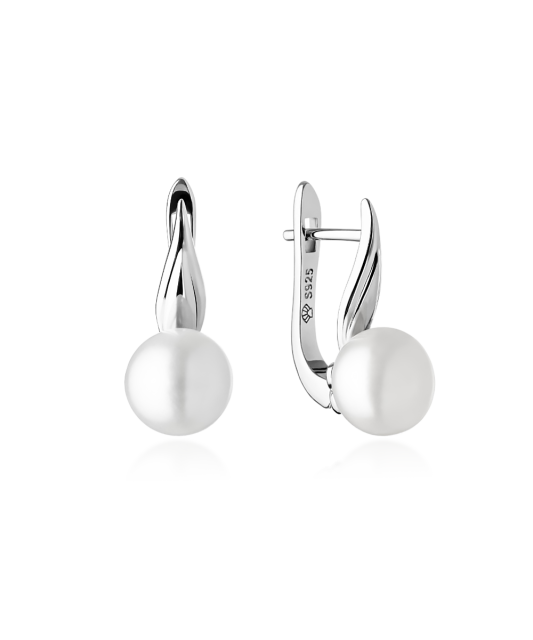 Hõbekõrvarõngad pärlitega Goldinga SK21224EL-W