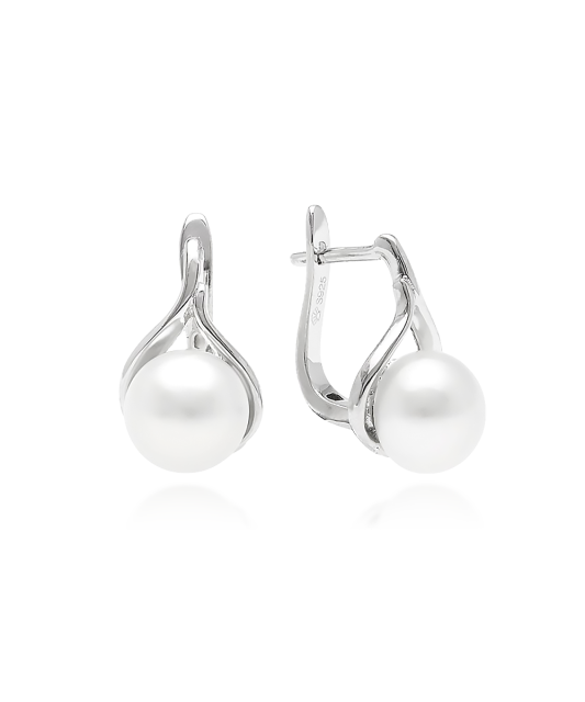 Hõbekõrvarõngad pärlitega Goldinga SK15403EL