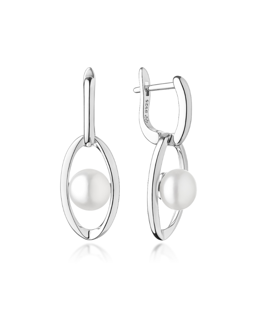 Hõbekõrvarõngad pärlitega