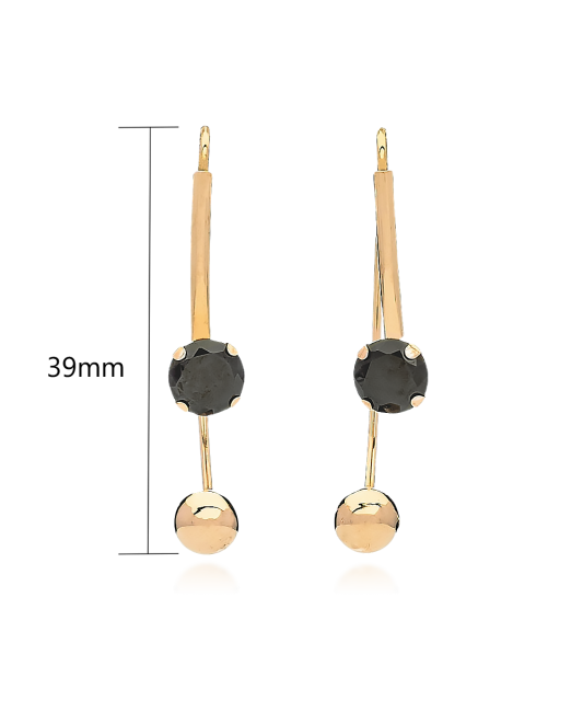 Kuldkõrvarõngad tsirkoonidega Goldinga 03430