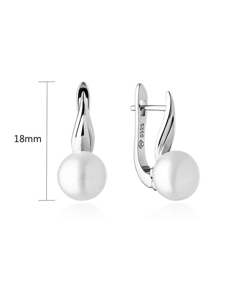 Серьги из серебра с жемчугом