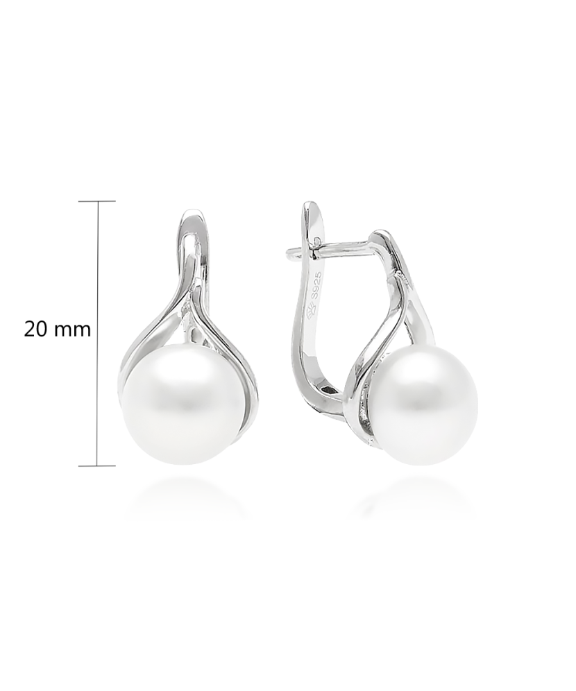 Hõbekõrvarõngad pärlitega Goldinga SK15403EL