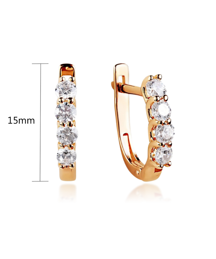 Золотые серьги с кристаллами