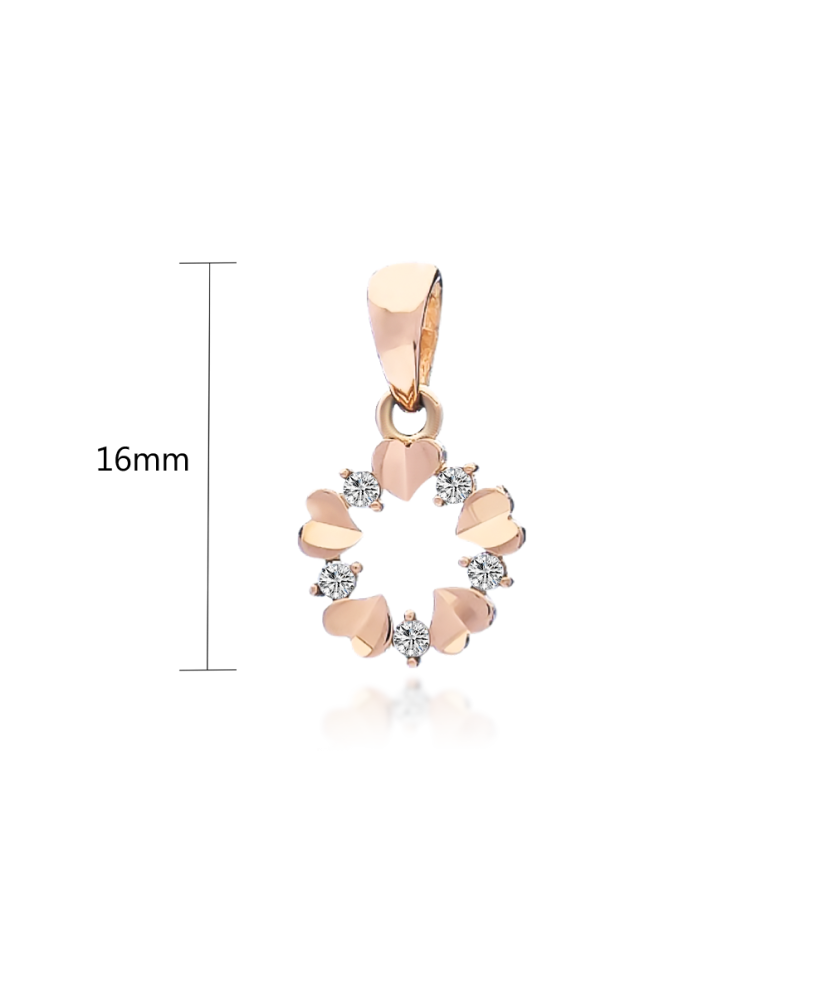 Kuldripats tsirkoonidega "Südamete vanik" Goldinga XXCP3563-R-DC-FCZ