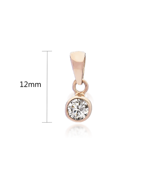 Золотая подвеска с цирконом