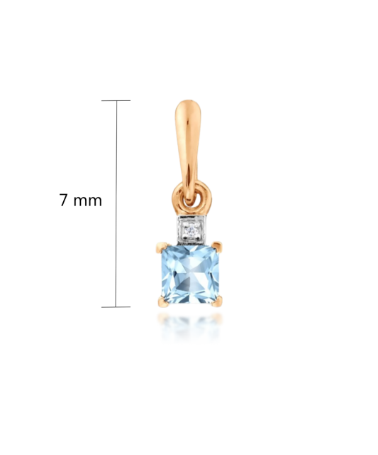 Kuldripats Londoni topaasi ja tsirkoonidega