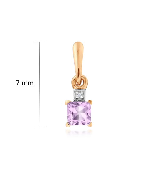 Kuldripats ametüsti ja tsirkoonidega